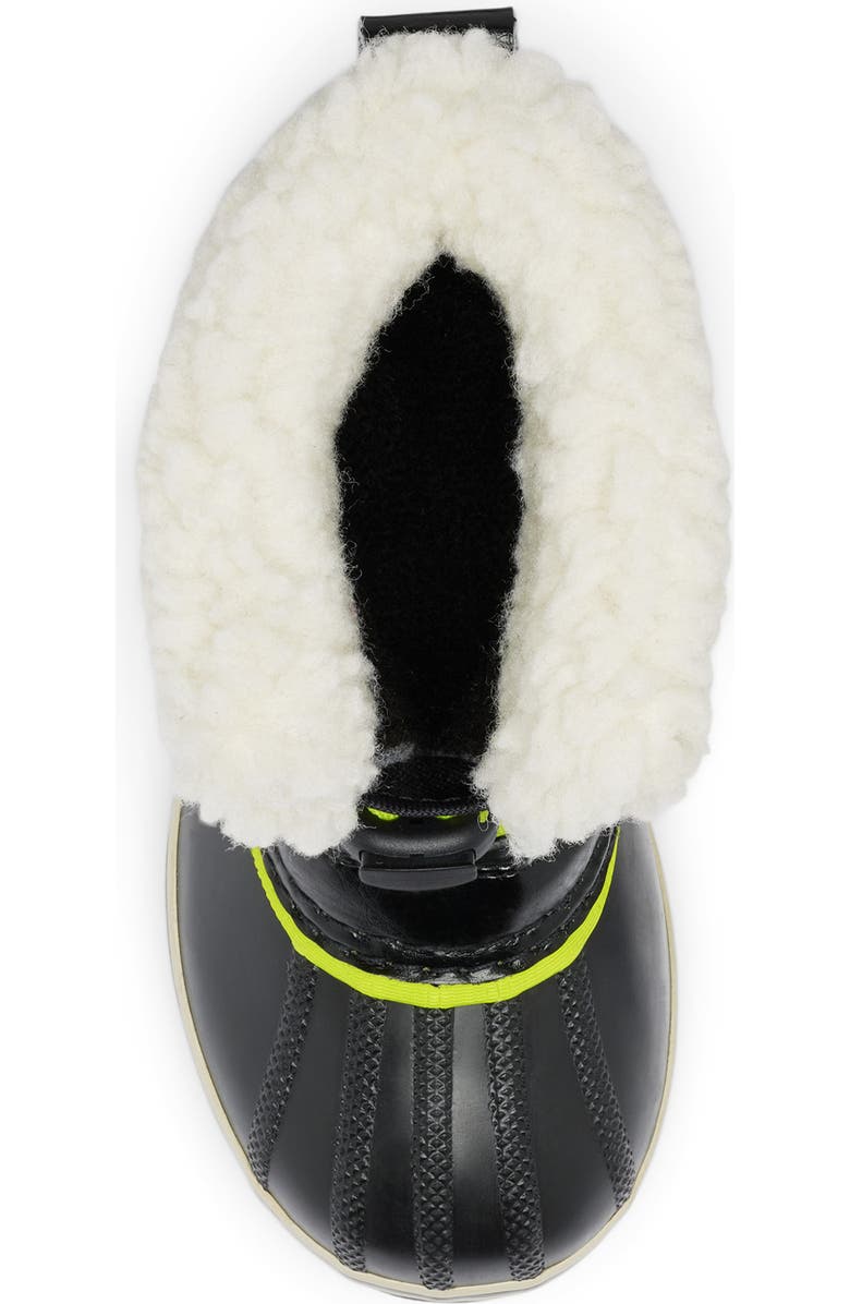SOREL Kids' Yoot Pac Waterproof Snow Boot, Alternate, color, Black/ Chartreuse