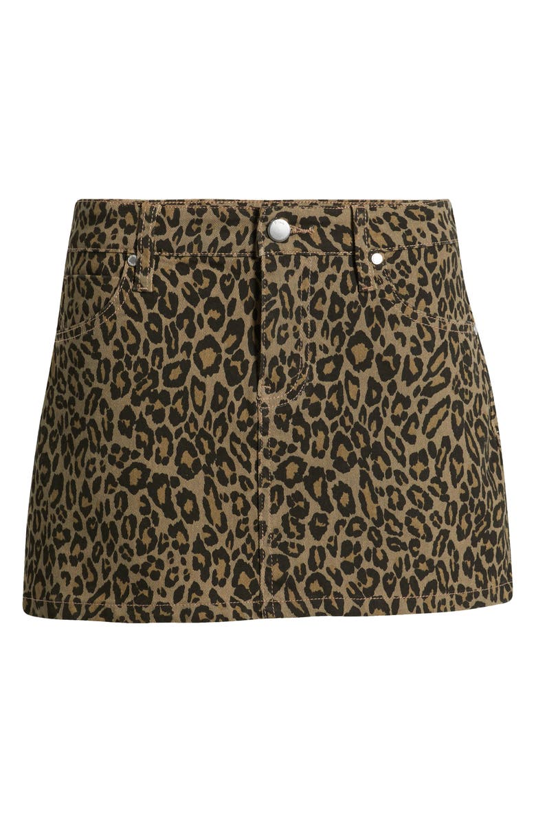 PTCL Chloe Leopard Print Twill Miniskirt, Alternate, color, 