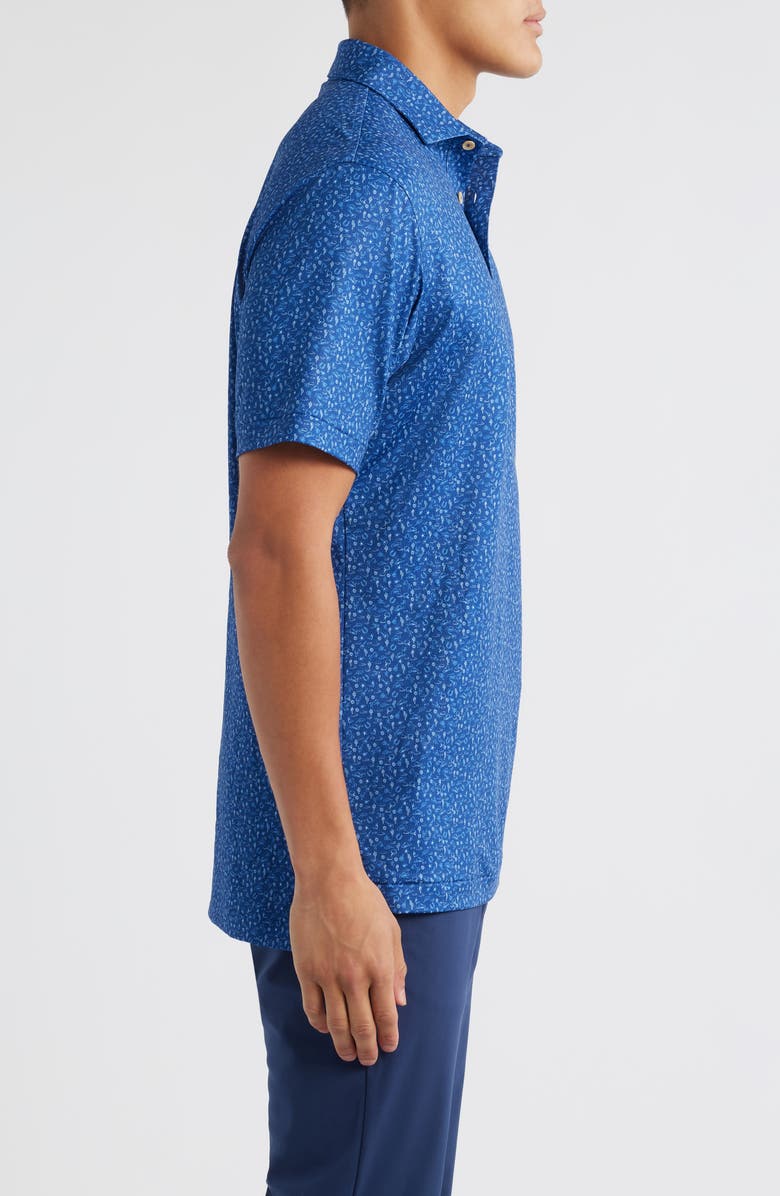 Peter Millar Outlaw Southwest Print Performance Jersey Polo, Alternate, color, Sport Navy