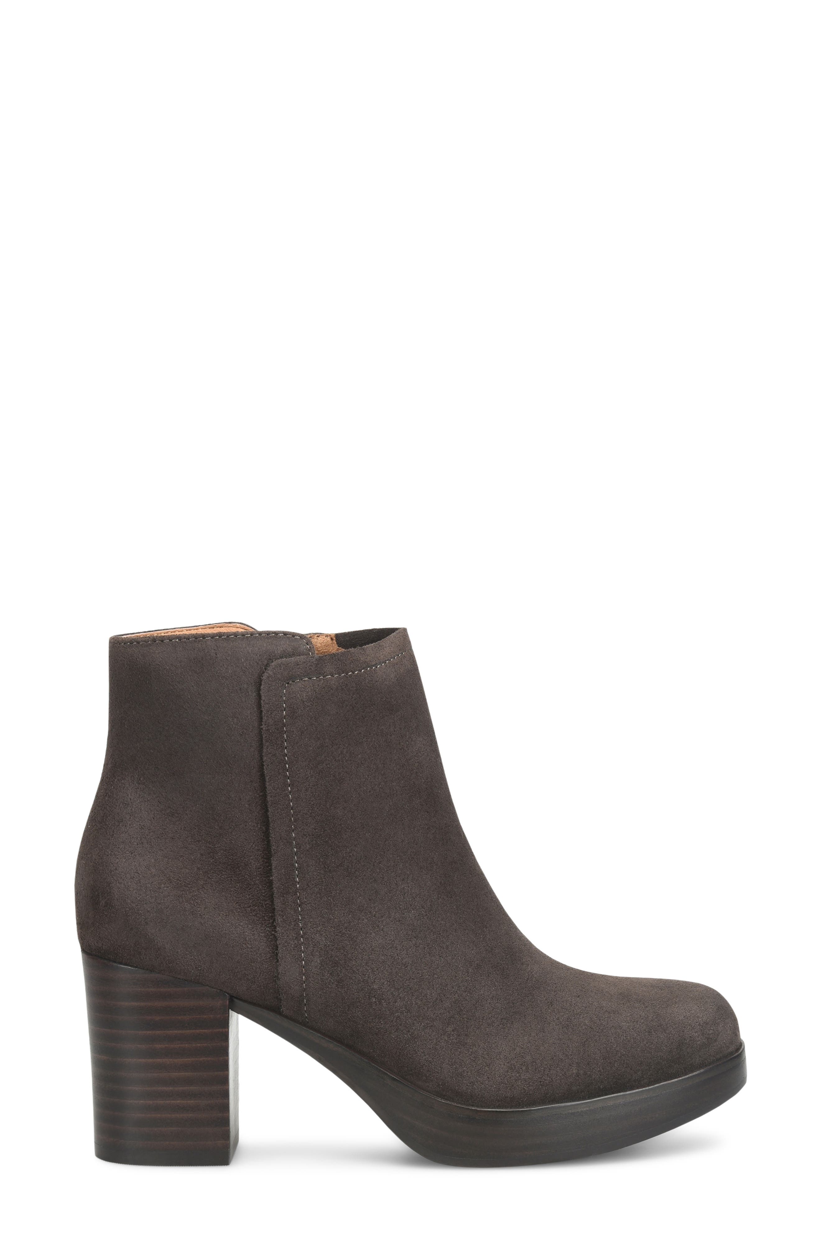 Kendall Leather Bootie, Alternate, color, LINCE DARK BROWN