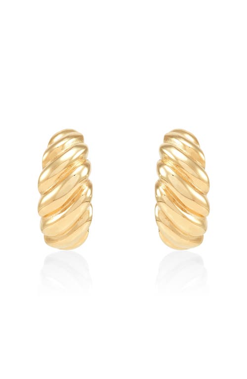 Frankie & Zoe J Hoop Earrings In Gold