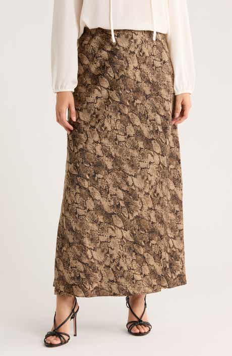 NORDSTROM RACK Textured Satin Bias Maxi Skirt