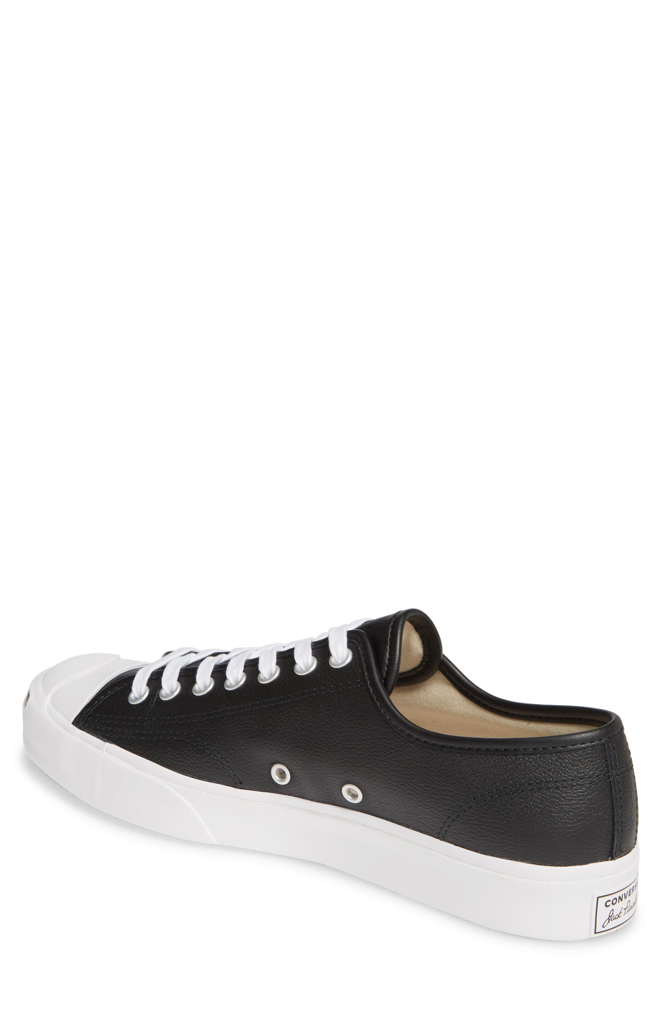 Converse Jack Purcell Low Top Leather Sneaker, Alternate, color, 