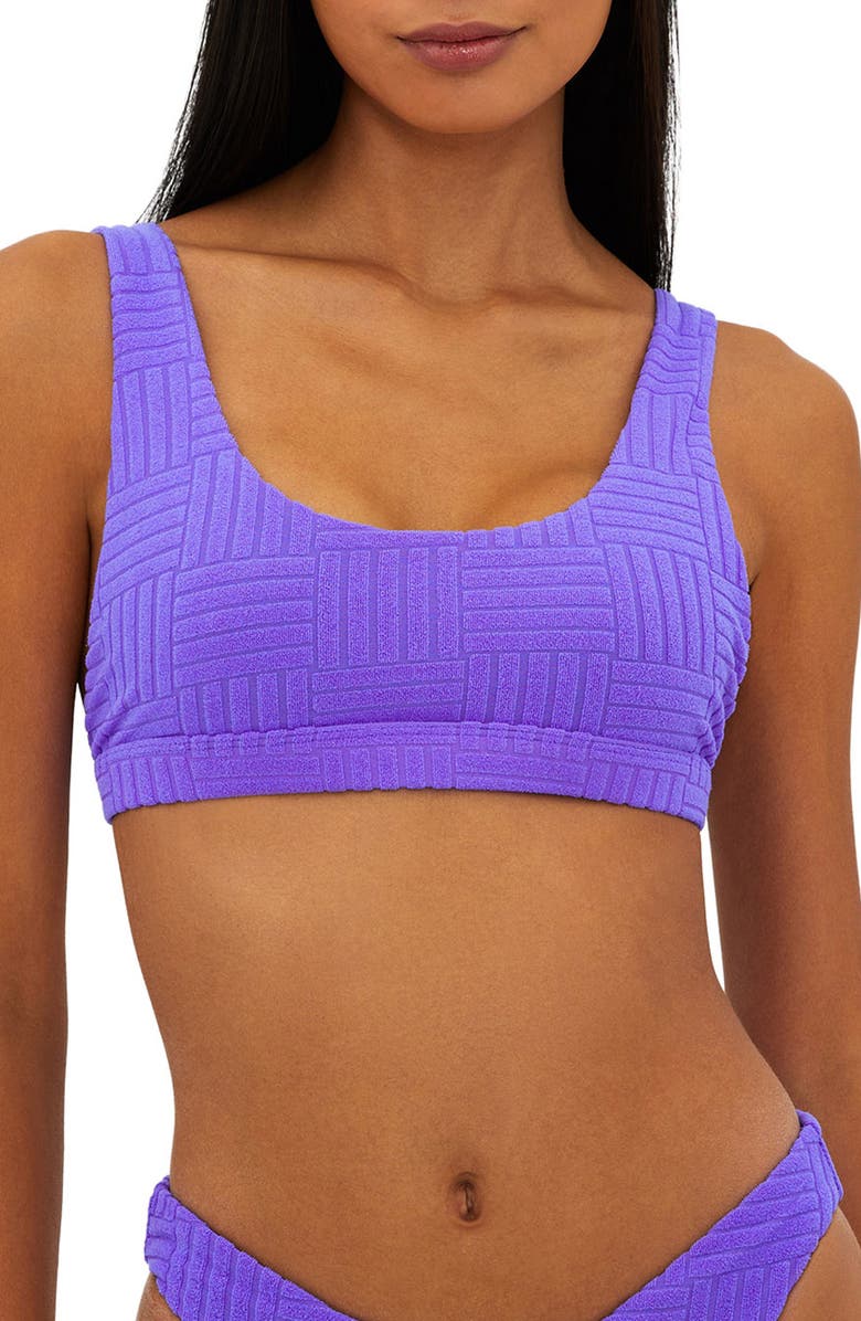 Beach Riot Peyton Ribbed Bikini Top, Main, color, Ultra Violet