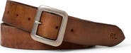 Double RL Hand Burnished Leather Belt
