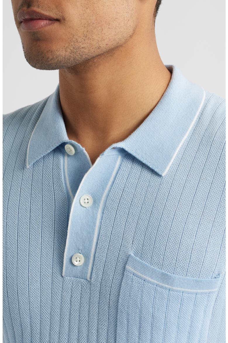 Hardy Piped Polo, Alternate, color, LIGHT BLUE