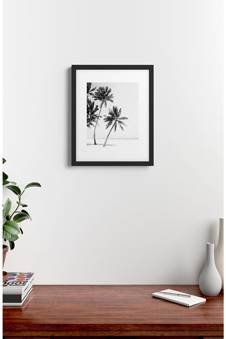 Island Framed Art Print, Alternate, color, BLACK-WHITE