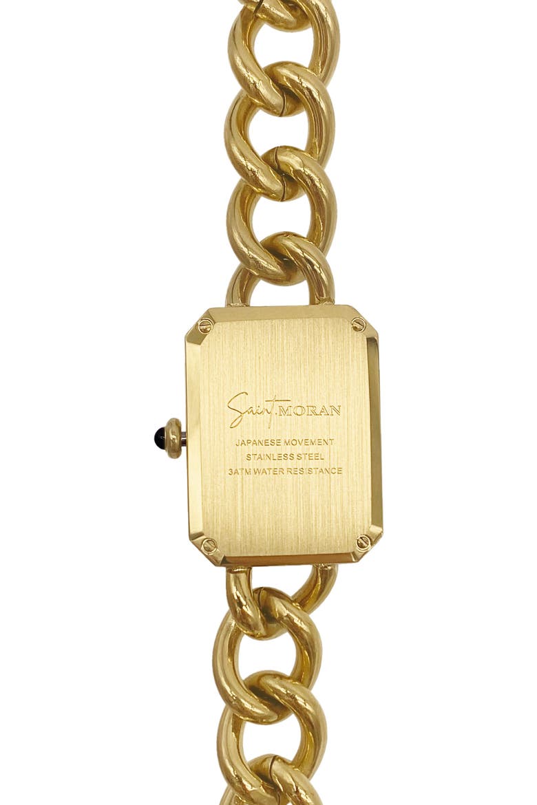 Chain Bracelet Watch, 19mm x 25.4mm, Alternate, color, GOLD