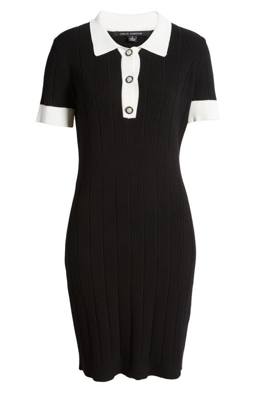 JULIA JORDAN JULIA JORDAN CONTRAST TRIM SWEATER DRESS