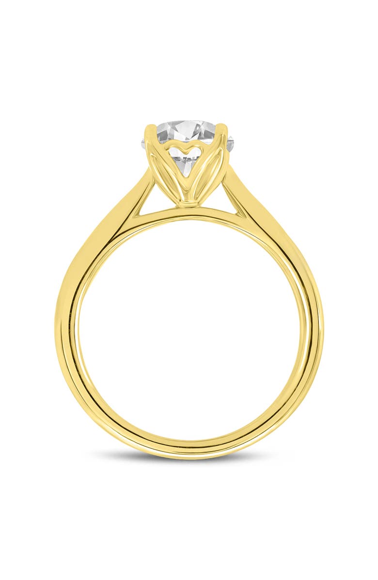 LuvMyJewelry Nyra 14K Yellow Gold Round Lab Grown Diamond Classic Solitaire Engagement Ring - 1.5 ctw, Alternate, color, 14K Yellow Gold
