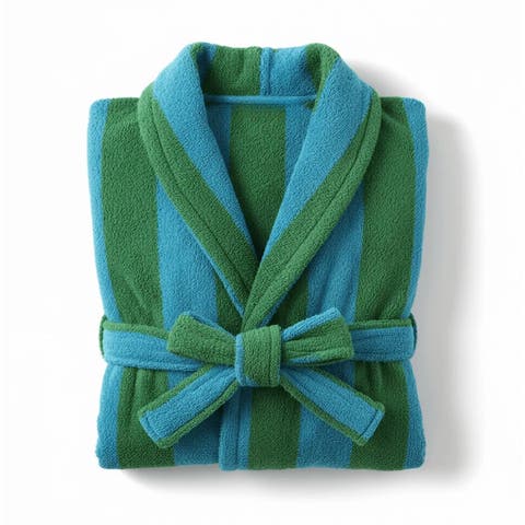 Ultra Soft Retro Whimsical Stripe Bath Robe