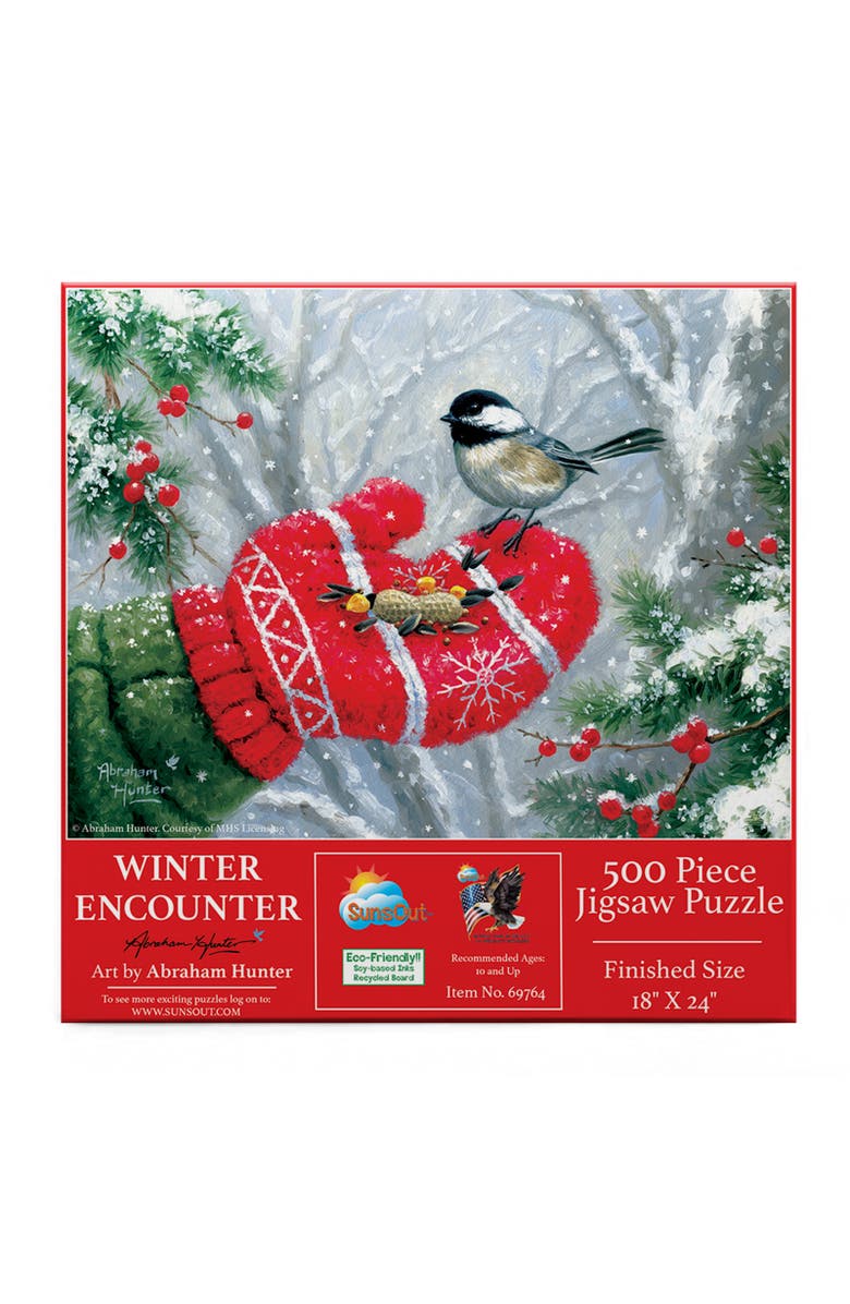 Sunsout Winter Encounter 300 piece Jigsaw Puzzle for Adults, Alternate, color, Multicolor