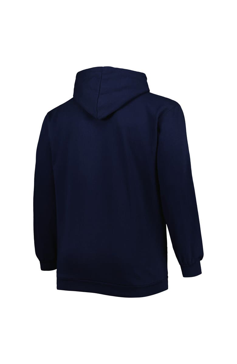 PROFILE Men's Navy Indiana Pacers Big & Tall Heart & Soul Pullover Hoodie, Alternate, color,