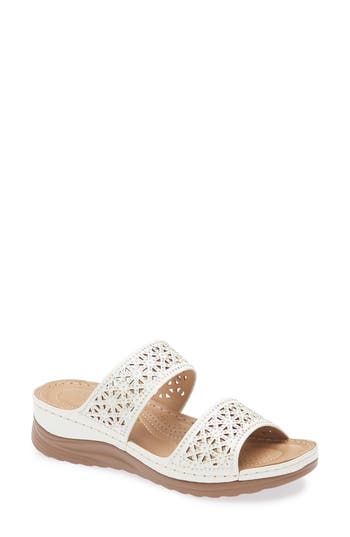 Extreme By Eddie Marc Rhinestone Studded Wedge Sandal