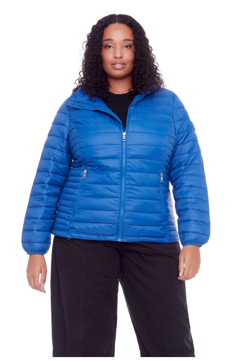 Alpine North YOHO PLUS SIZE - Vegan Down Lightweight Packable Puffer Jacket & Bag, Main, color, Cobalt