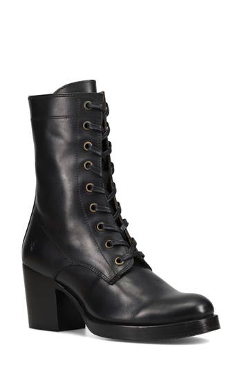 Frye Jean Lace-up Boot In Black