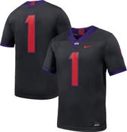 Nike Men's Nike #1 Anthracite TCU Horned Frogs Alternate Game Football Jersey