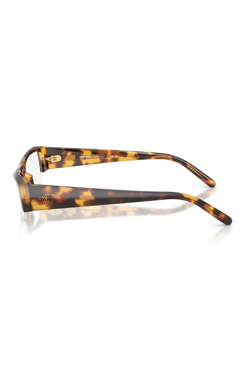 51mm Gradient Rectangular Sunglasses, Alternate, color, HONEY HAVANA / BLUE LIGHT