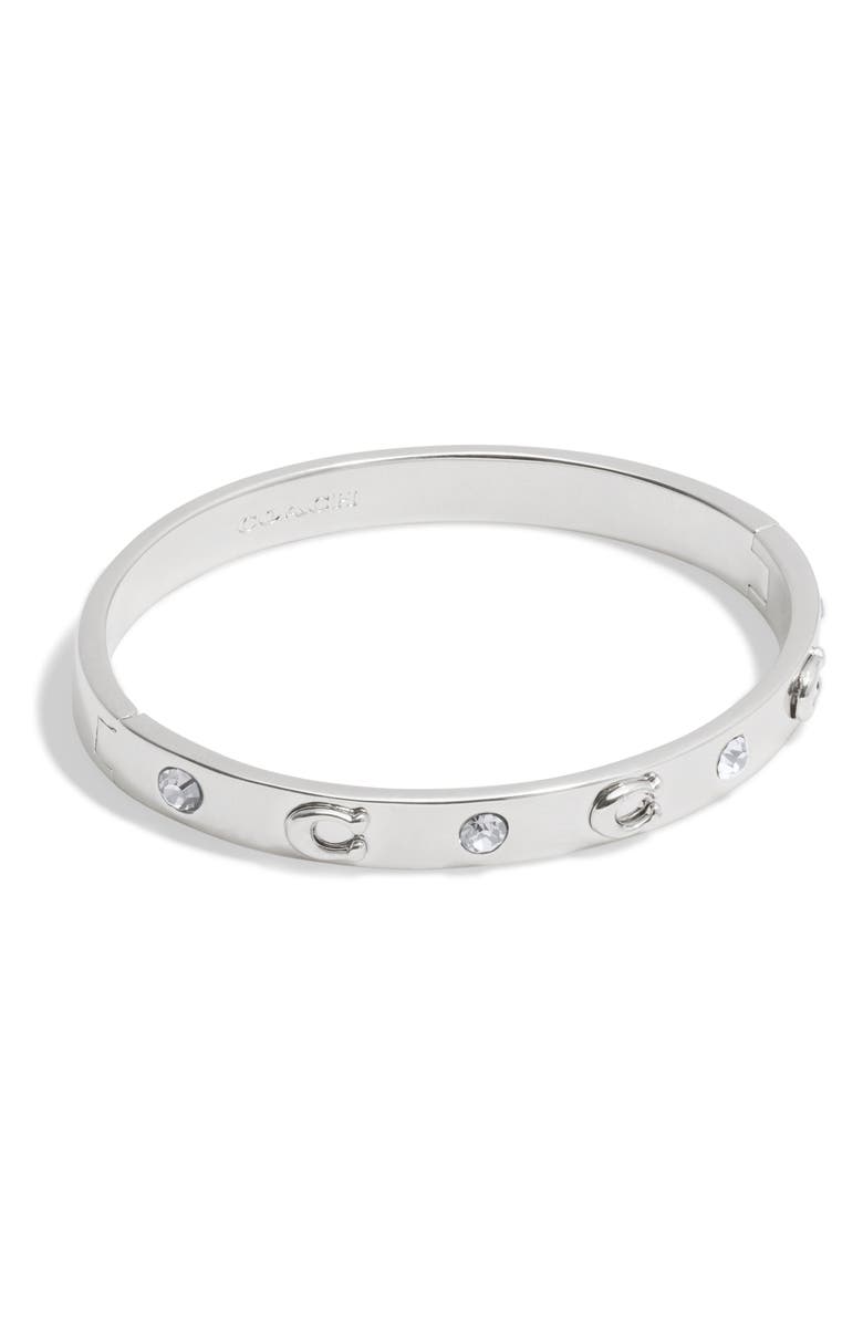 COACH C Bangle, Alternate, color, Rhodium