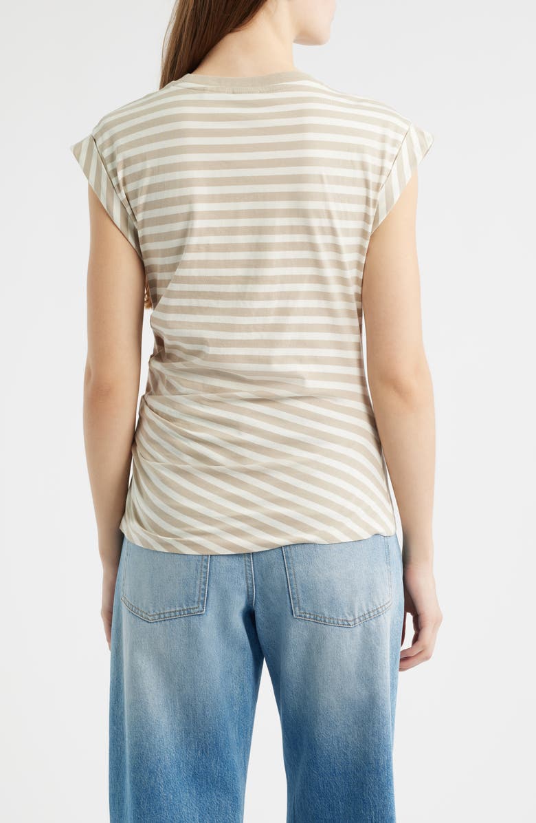 BOSS Epka Stripe Cotton Muscle T-Shirt, Alternate, color, Pumice Stripe