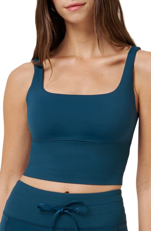 Travismathew Limitless Bonded Sports Bra In Blue