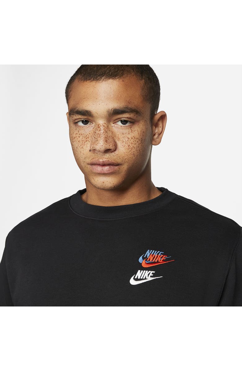 Nike Sportswear Essentials+ Embroidered Swooshes Crewneck Sweatshirt, Alternate, color,