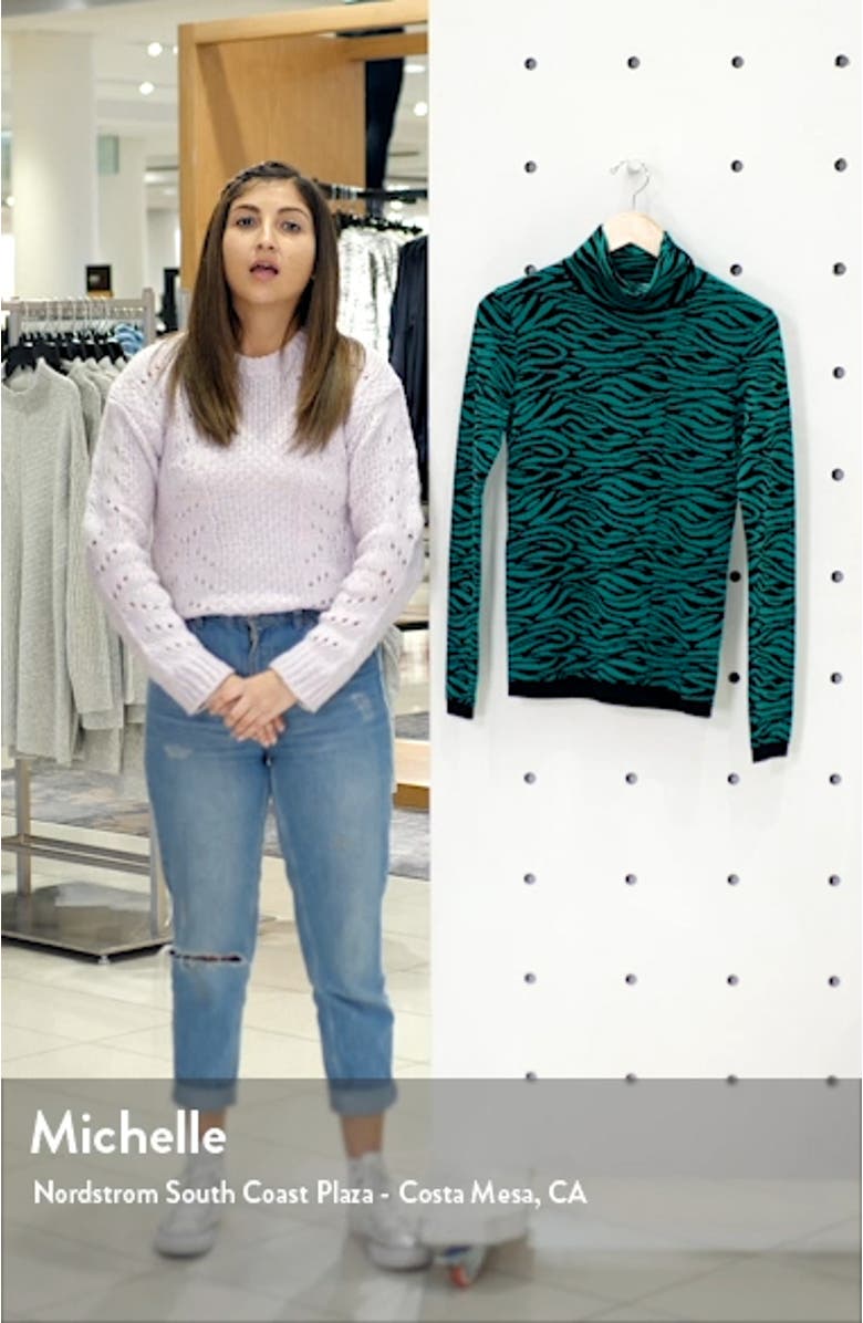 Tiger Stripe Turtleneck Wool Sweater, sales video thumbnail