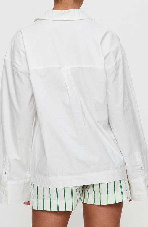 Princess Polly Spirie Tie Front Stretch Cotton Top In White