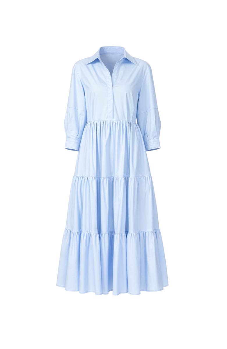 Callas Milano Marseille Tiered dress, Alternate, color, Pale Blue