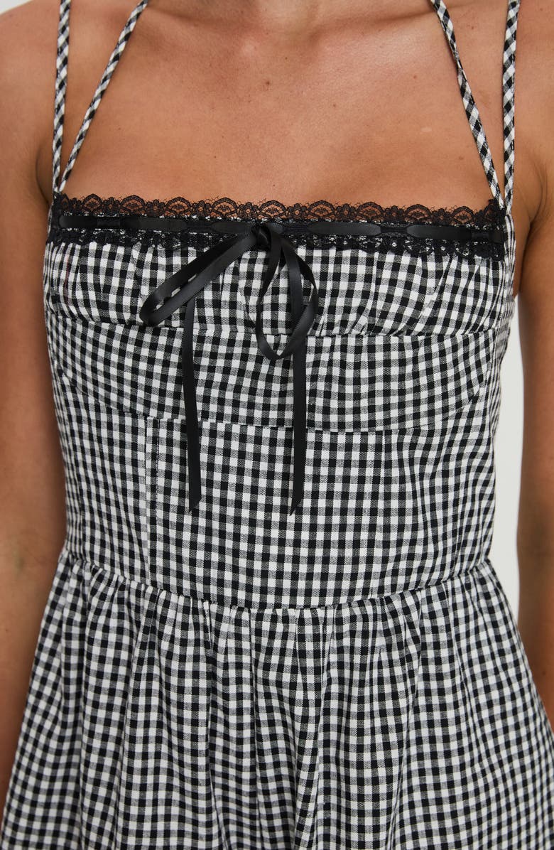 Trynia Gingham Cotton Romper