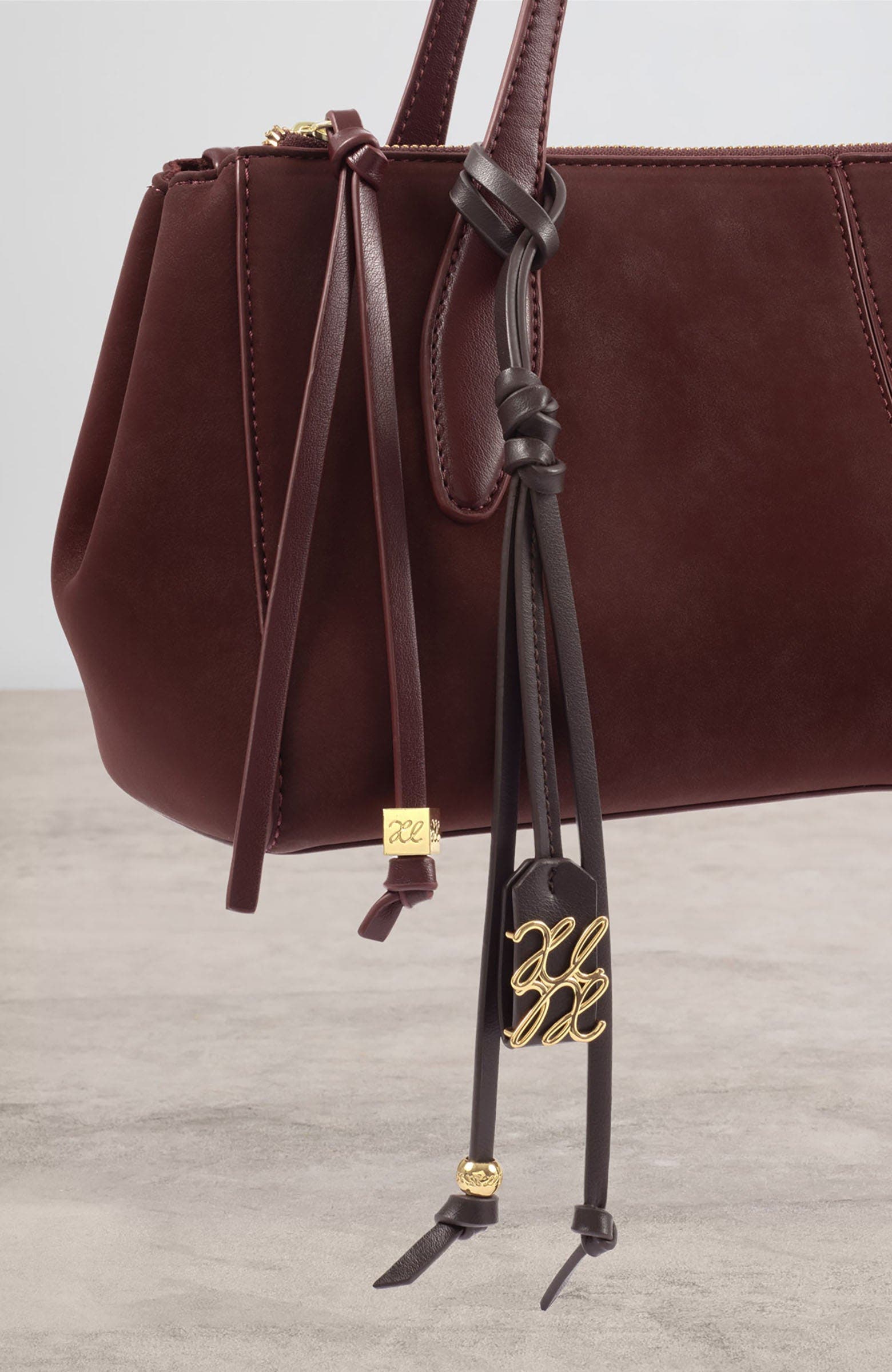 Hattie Shoulder Bag, Alternate, color, Cherry Suedette / Cherry