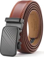 Mio Marino Classic Adjustable Ratchet Leather Dress Belt