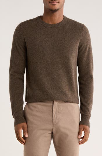 Nordstrom Cashmere Crewneck Sweater In Brown