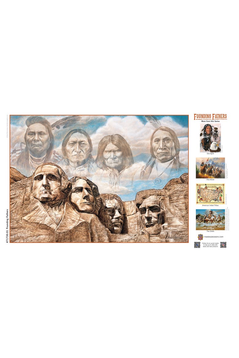 Founding Fathers 500 Piece Jigsaw Puzzle, Alternate, color, Multicolor