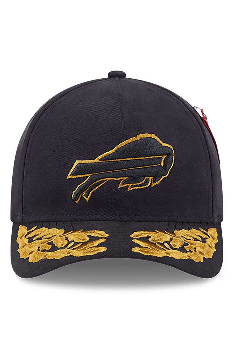 New Era x Alpha Industries Men's New Era x Alpha Industries  Black Buffalo Bills A-Frame 9FORTY Adjustable Hat, Alternate, color, Black
