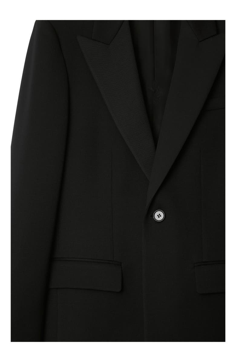 Burberry Wool Tuxedo Jacket, Alternate, color, Black