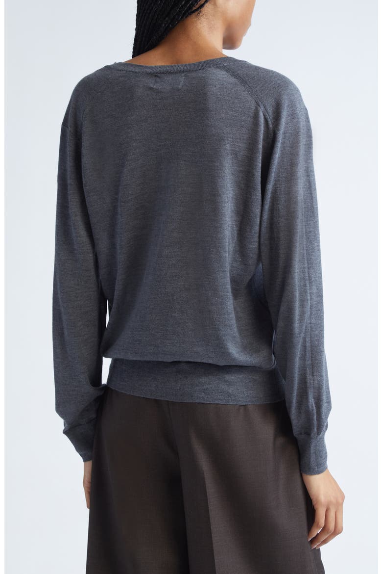 Julio Thin Cashmere V-Neck Sweater, Alternate, color, ANTHRACITE MELANGE