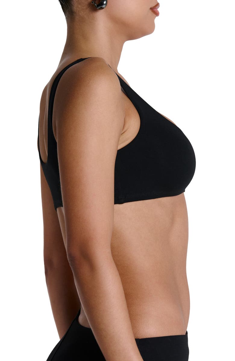 Naked Wardrobe Smooth Crop Top, Alternate, color, Black