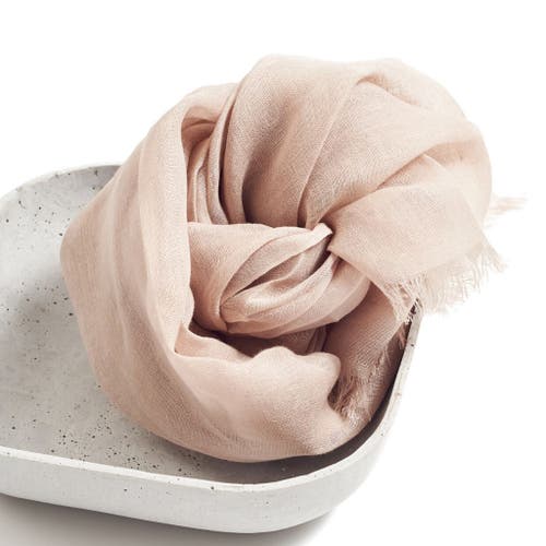 Studio Variously Hand Woven Linen Scarf In Neutral