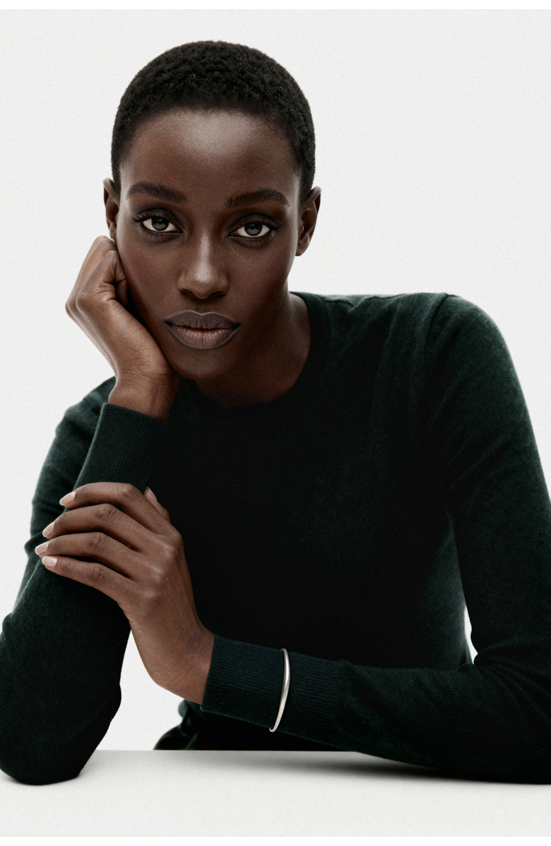 Nabs And Babs Hiba Cuff Sterling Silver Bracelet, Alternate, color, Silver