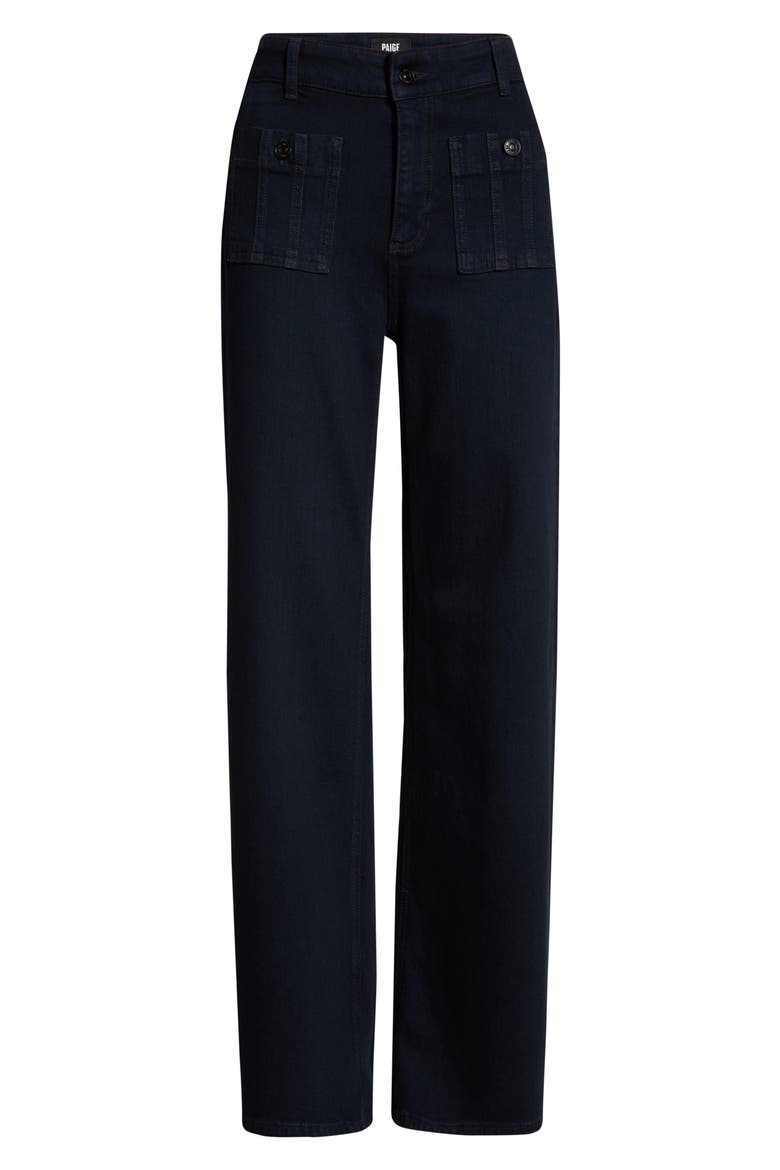 Anessa High Waist Patch Pocket Wide Leg Jeans, Alternate, color, DUCHESS