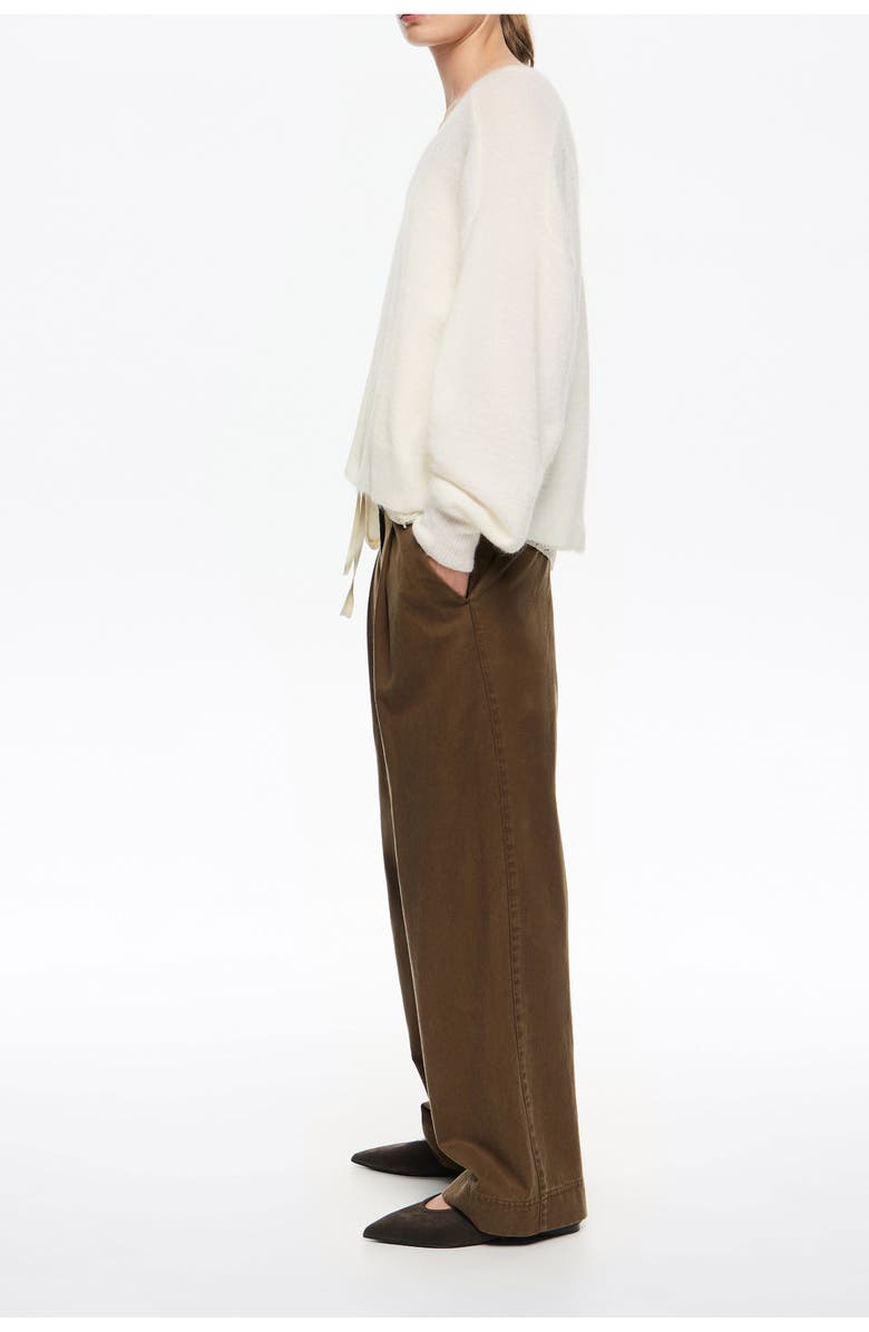 Bimba y Lola Darted Carrot Leg Trousers, Alternate, color, Olive