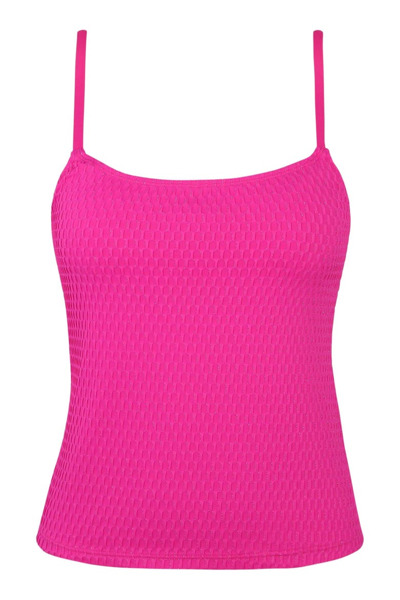 Coralie Tankini Swimsuit Top - D Cup, Alternate, color, PINK DIAMOND LUREX