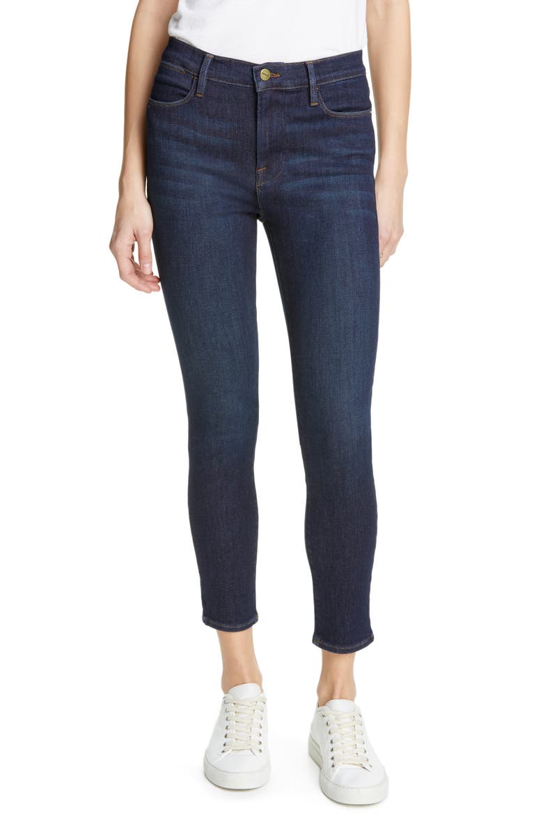 Le High Waist Crop Skinny Jeans, Main, color, SAMIRA