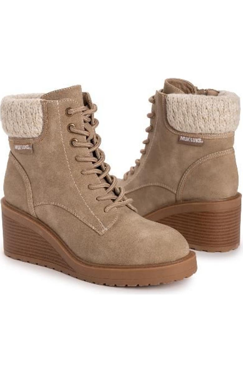 MUK LUKS Sky Solange Bootie, Alternate, color, Taupe