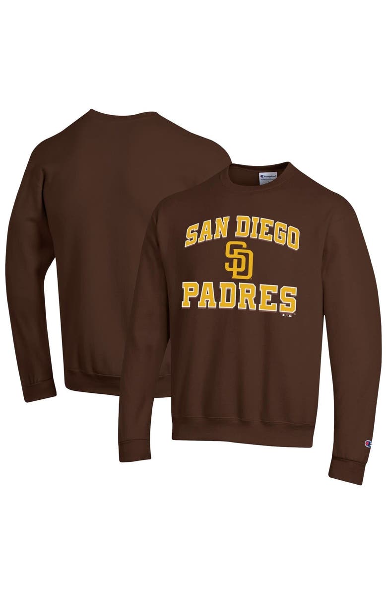 Champion Men's Champion Brown San Diego Padres Heart & Soul Powerblend Sweatshirt, Main, color, Brown