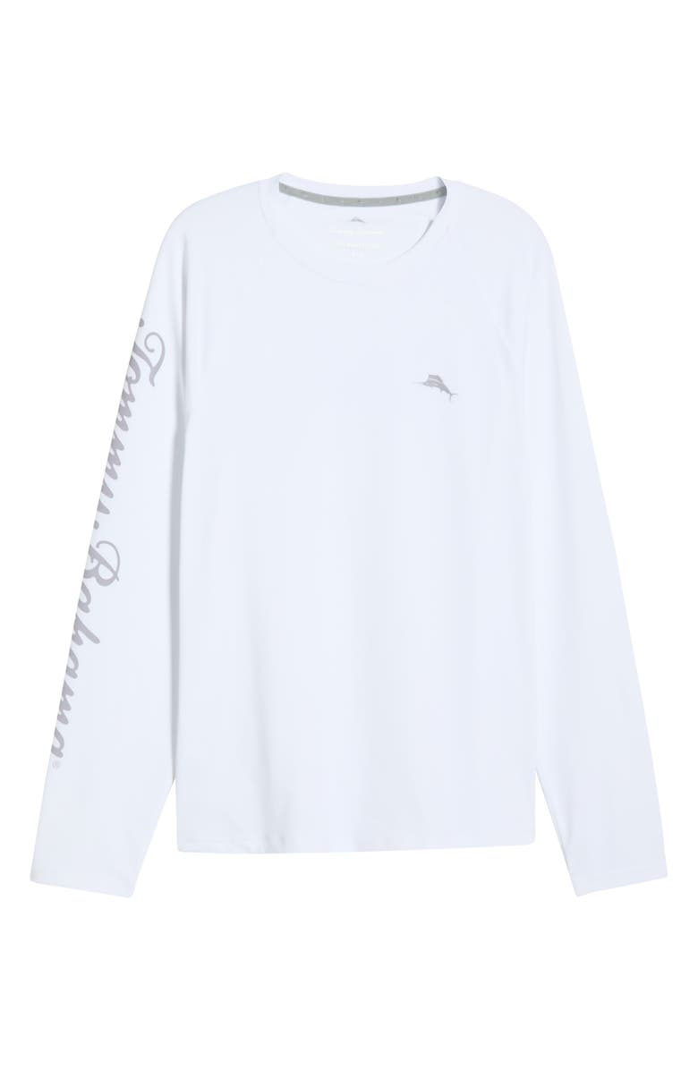 Tommy Bahama Chill Time Bay IslandZone<sup>®</sup> Long Sleeve Rashguard, Main, color, Bright White