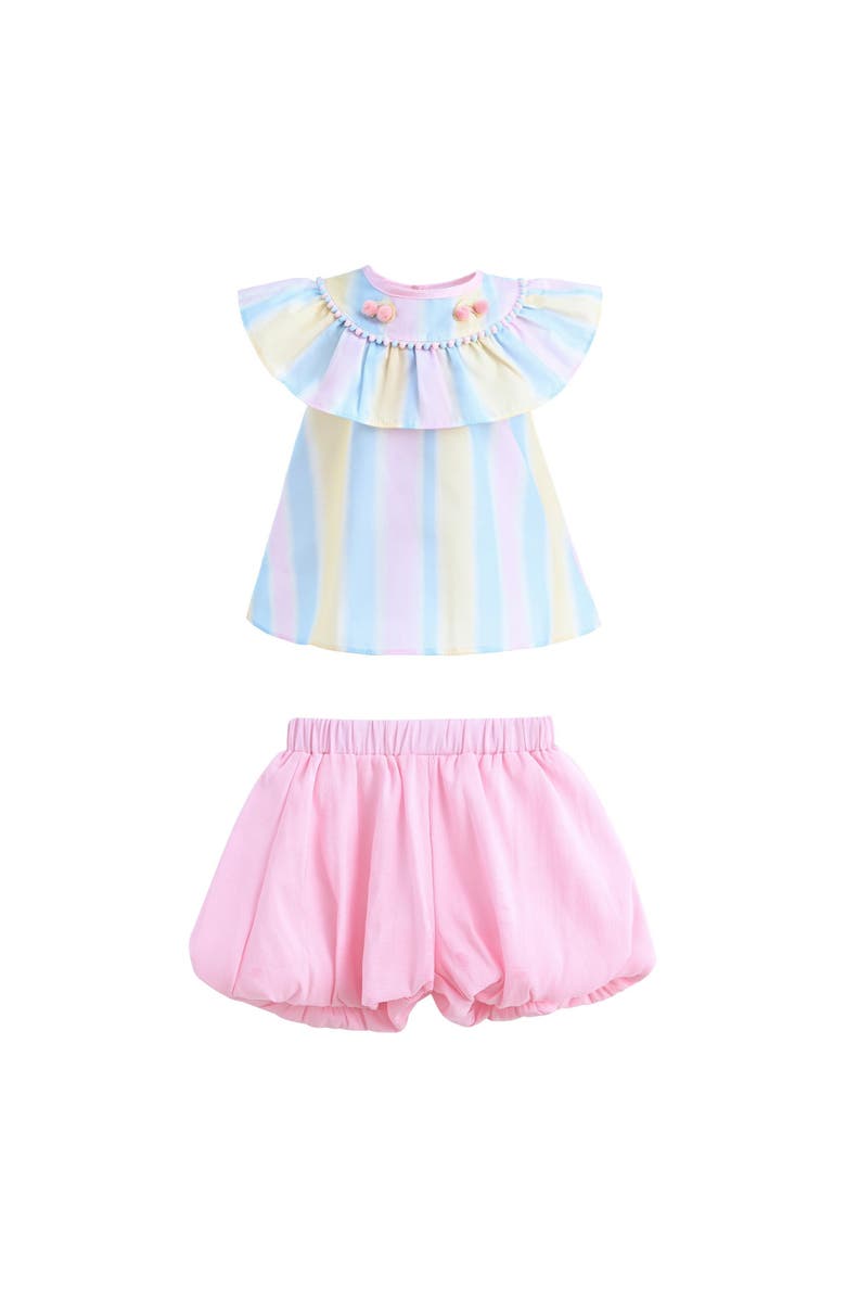 Mimi Tutu Rainbow Striped Ruffle Outfit, Alternate, color, 