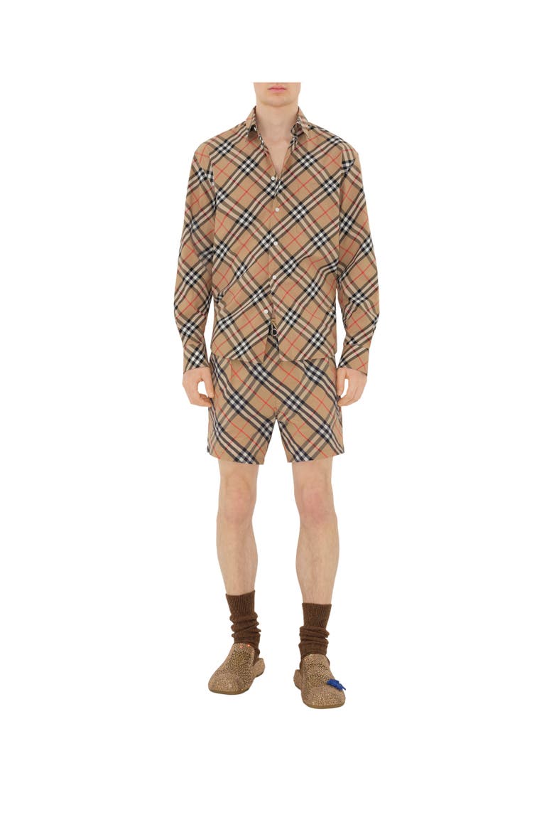 Check Swim Shorts, Alternate, color, SAND IP CHECK