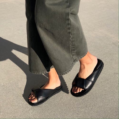 Shop Neil J. Rodgers Obi Slide In Black Nappa